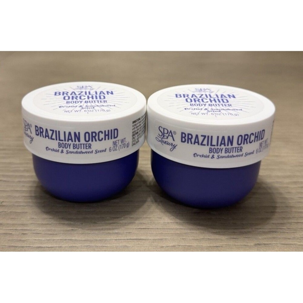 SPA LUXURY 2 Pack (6oz each) Brazilian Orchid Body Butter Orchid & Sandalwood